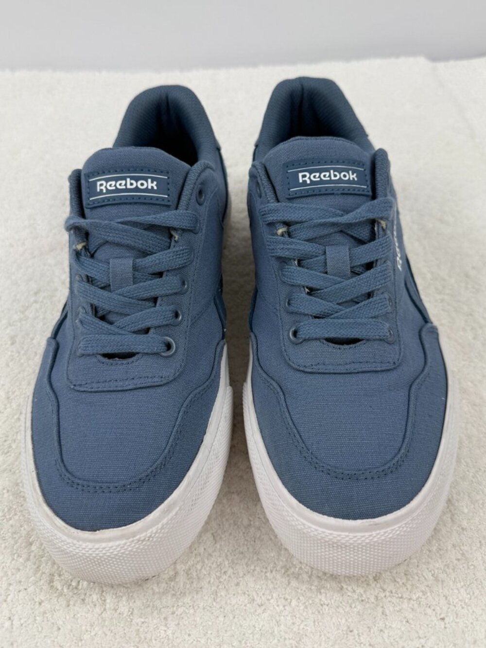 Reebok Dusty Blue Canvas Low Top Sneakers Men’s Size 8.5 Casual Shoes